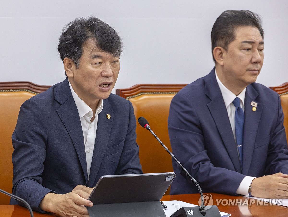 발언하는 문진석 원내수석부대표