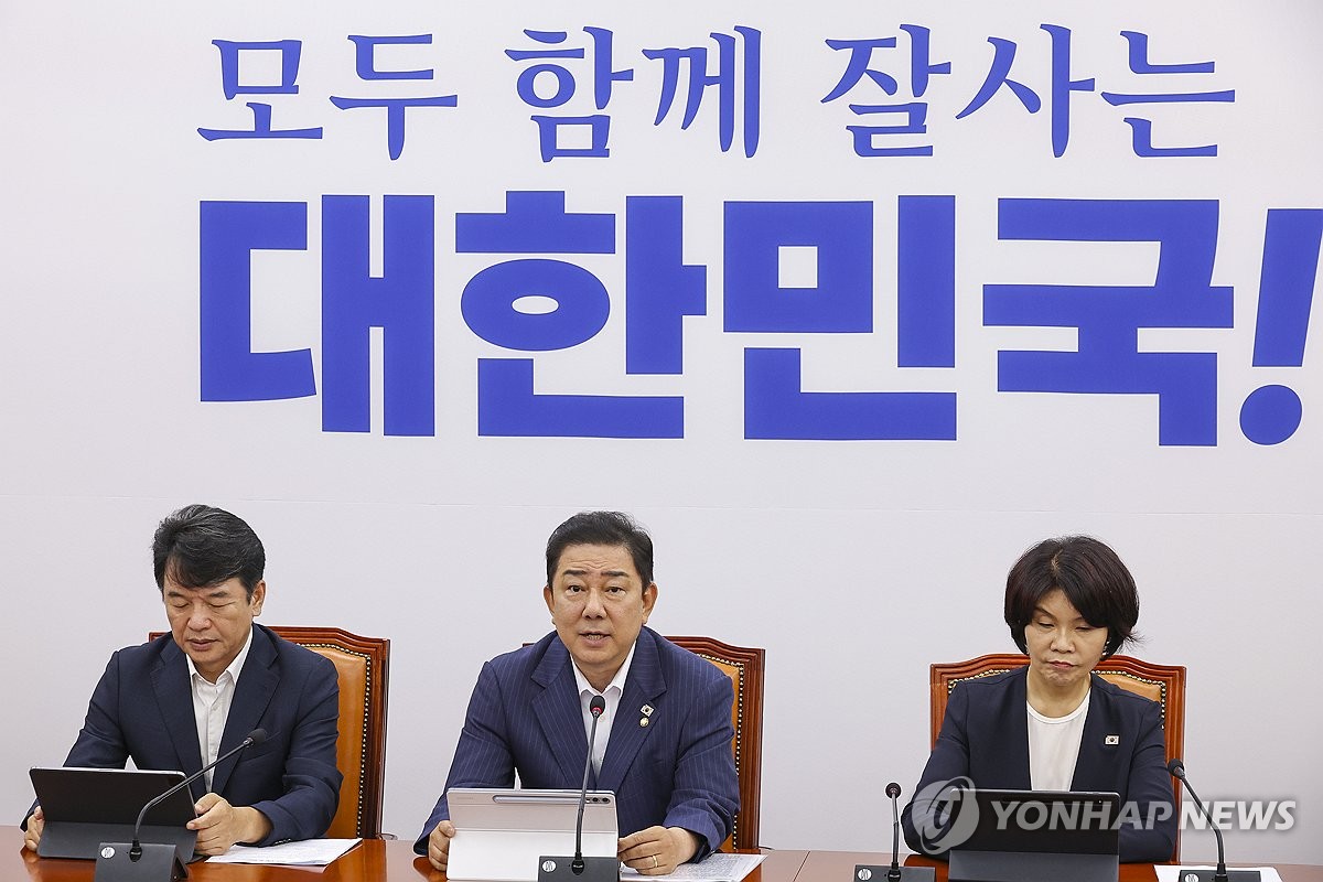 원내 대책 발언하는 김병기 원내대표