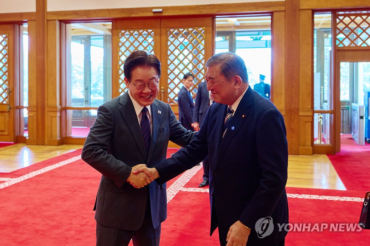 이재명 대통령과 이시바 전 총리